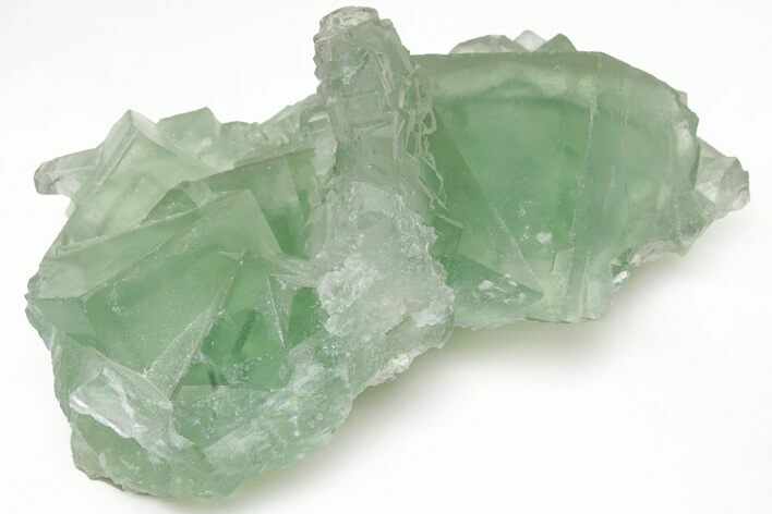 Green Cubic Fluorite Crystals with Phantoms - China #216311